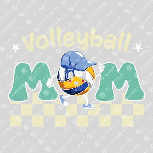 Apparel featuring a Volleyball Mom Green Character-themed DTF transfer.