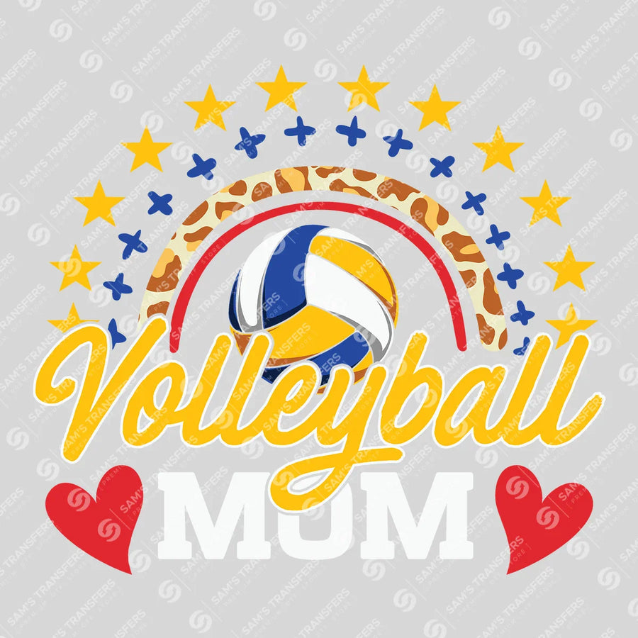 Volleyball Mom Rainbow Ready-to-Press DTF Transfer | SAT06573
