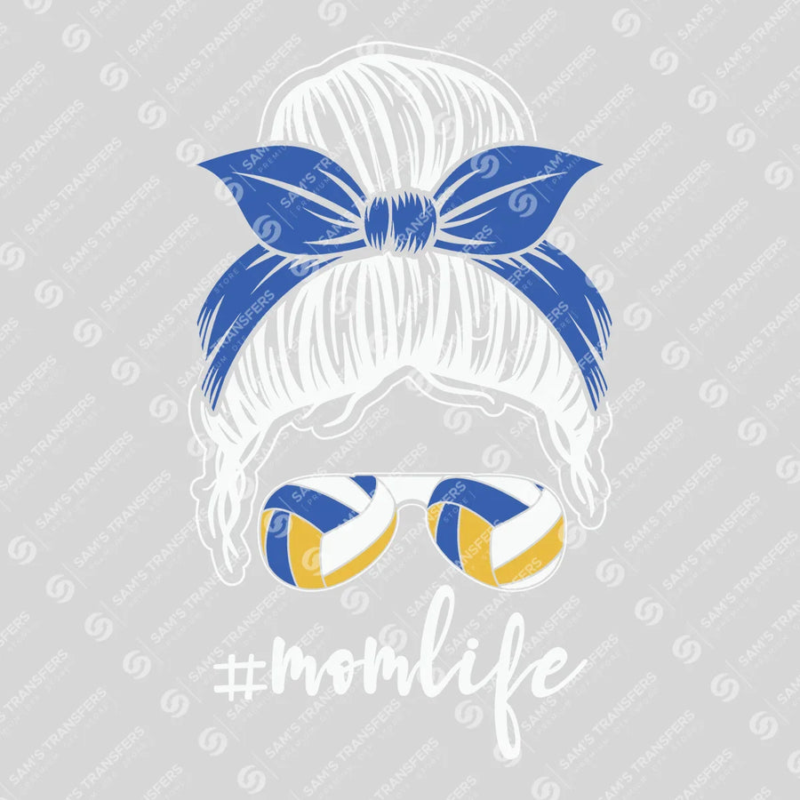 Volleyball Mom Life Messy Bun Ready-to-Press DTF Transfer | SAT06574