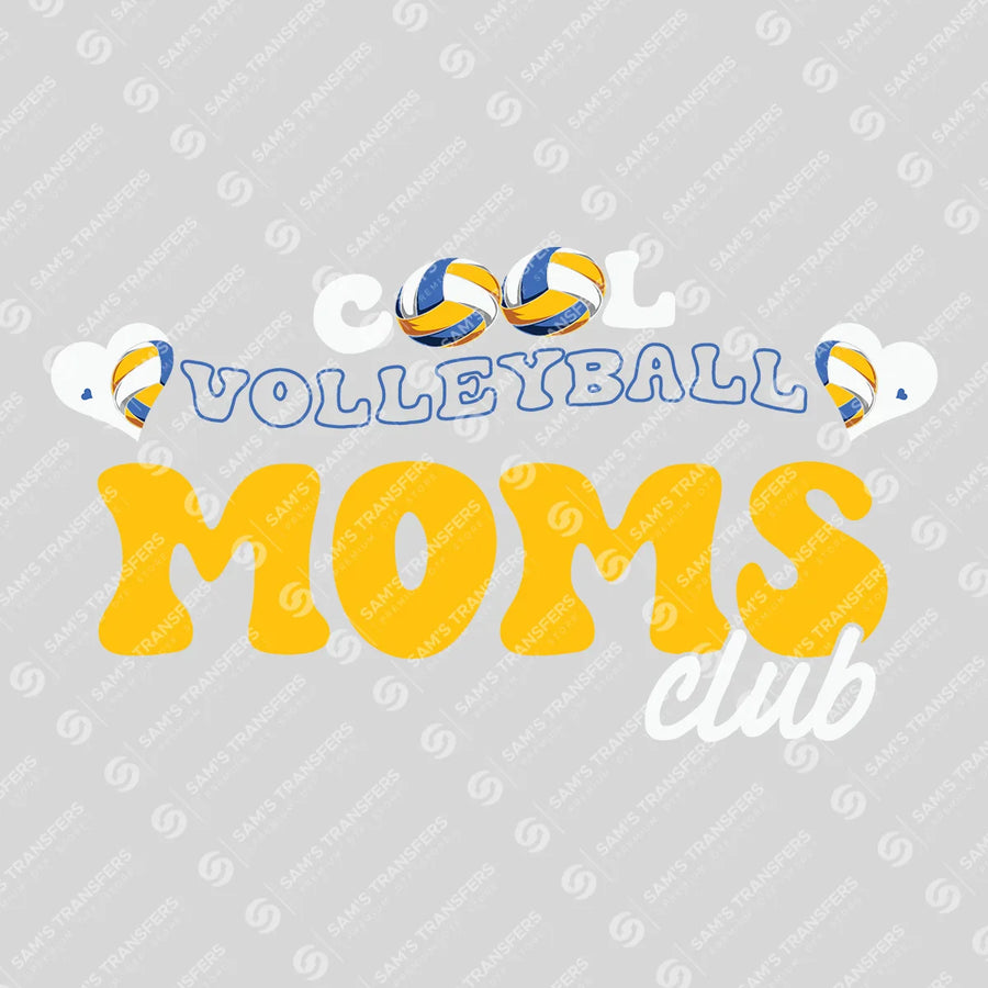 Cool Volleyball Moms Club Ready-to-Press DTF Transfer | SAT06575