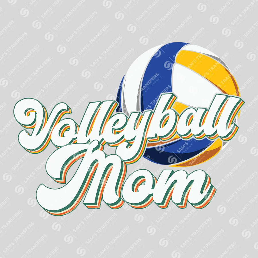 Volleyball Mom Retro Ready-to-Press DTF Transfer | SAT06576