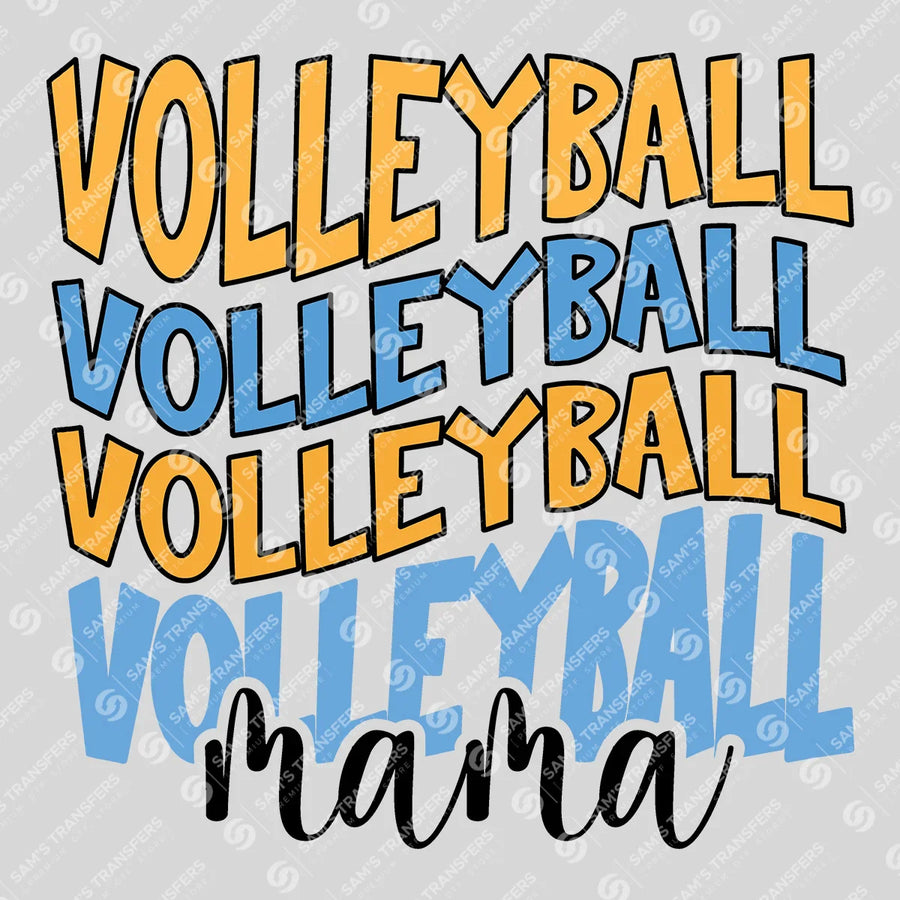 Volleyball Mama Stacked Ready-to-Press DTF Transfer | SAT06585