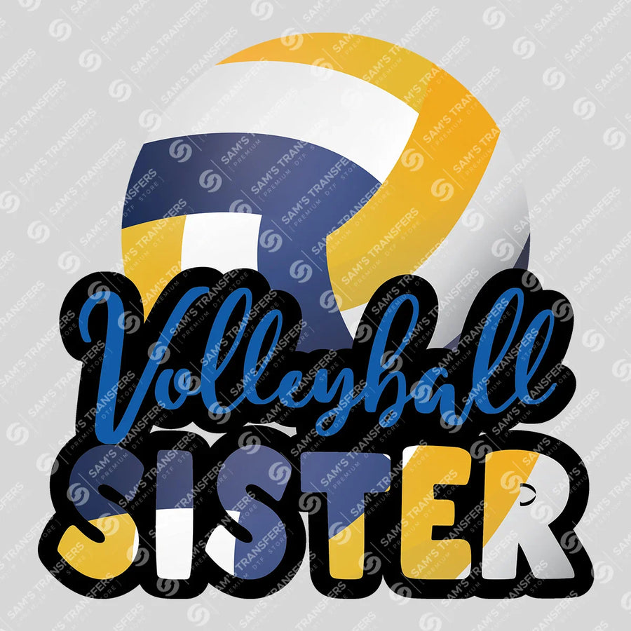 Volleyball Sister Ready-to-Press DTF Transfer | SAT06586