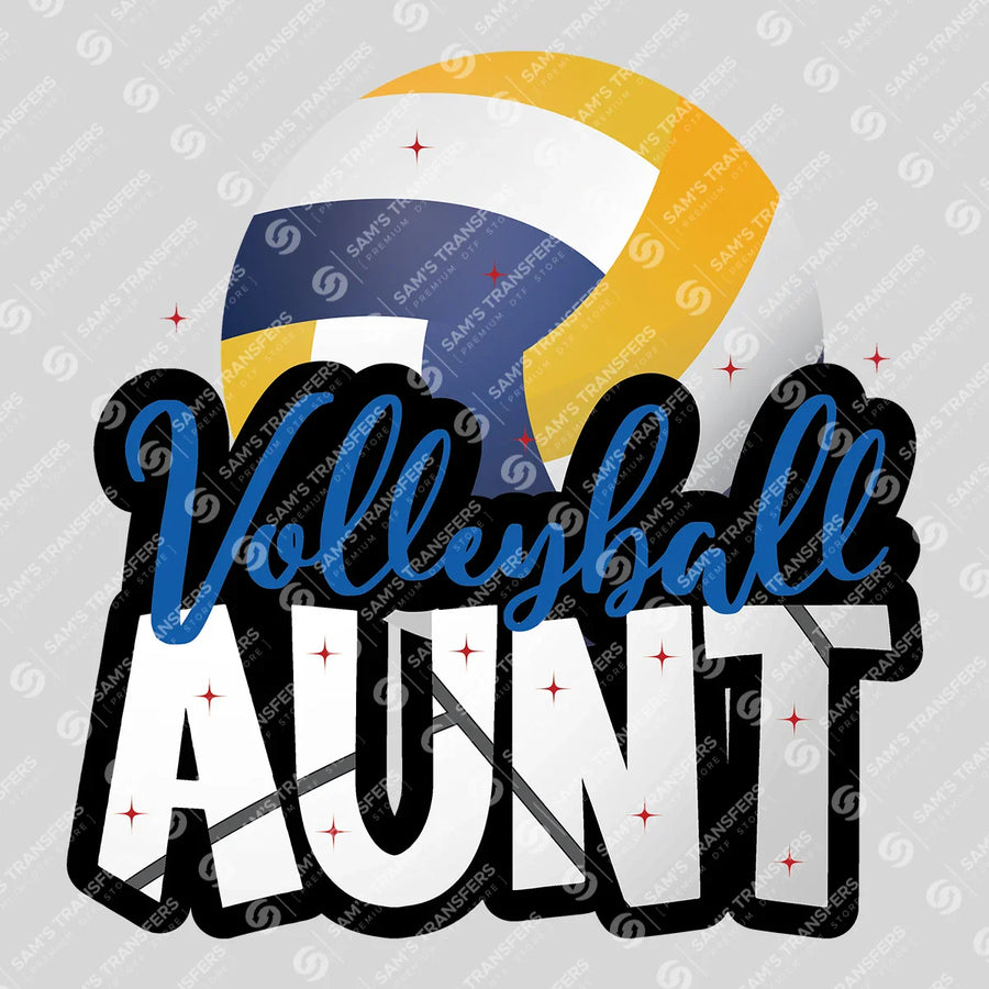 Volleyball Aunt Ready-to-Press DTF Transfer | SAT06587