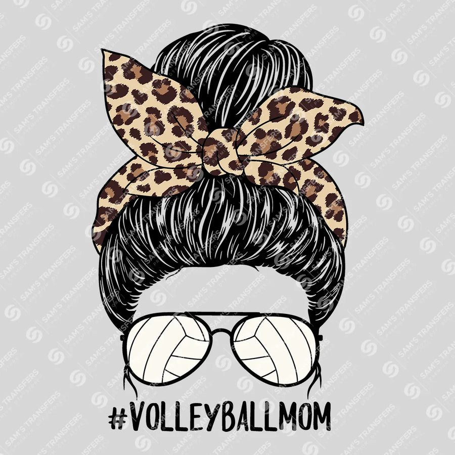 Volleyball Mom Messy Bun Ready-to-Press DTF Transfer | SAT06599