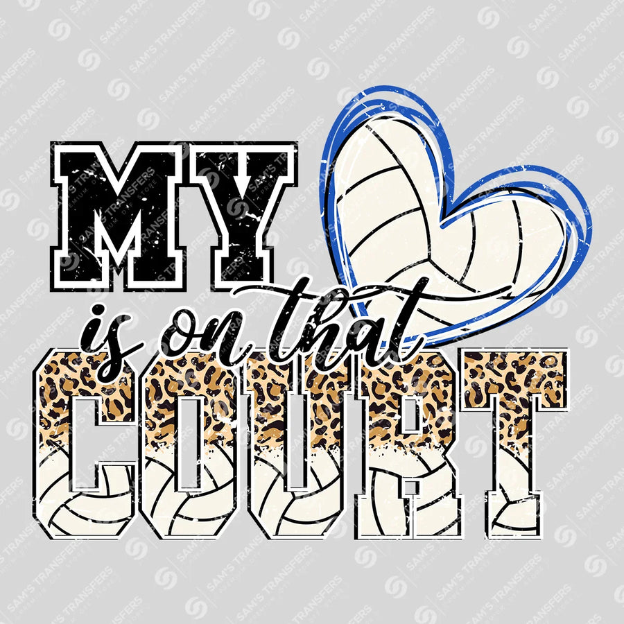 My Heart Is On That Court Leopard Ready-to-Press DTF Transfer | SAT06601