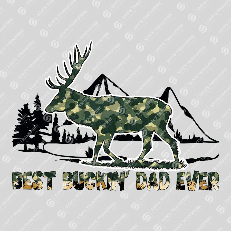 Best Buckin Dad Ever Ready-to-Press DTF Transfer | SAT06611