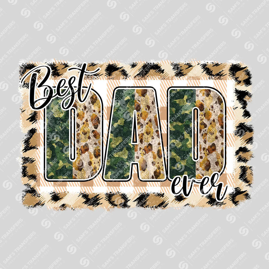 Best Dad Ever Leopard Ready-to-Press DTF Transfer | SAT06620