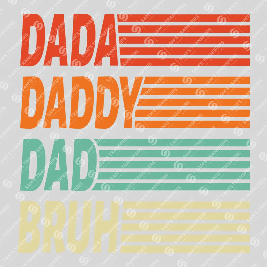 Dada Daddy Dad Bruh Flag Ready-to-Press DTF Transfer | SAT06672