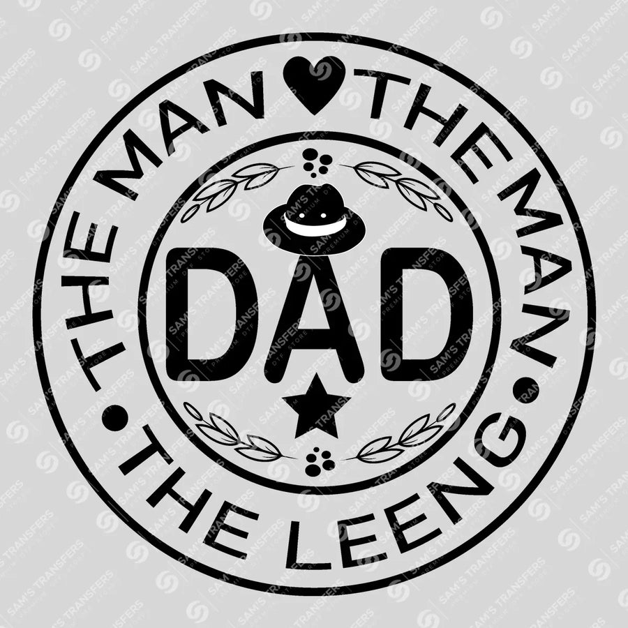 Dad The Man The Myth The Legend Hat Ready-to-Press DTF Transfer | SAT06674