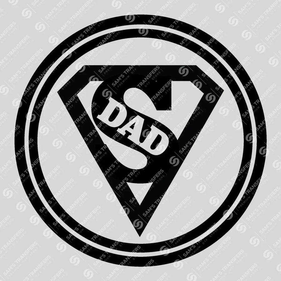 Super Dad Shield Ready-to-Press DTF Transfer | SAT06675