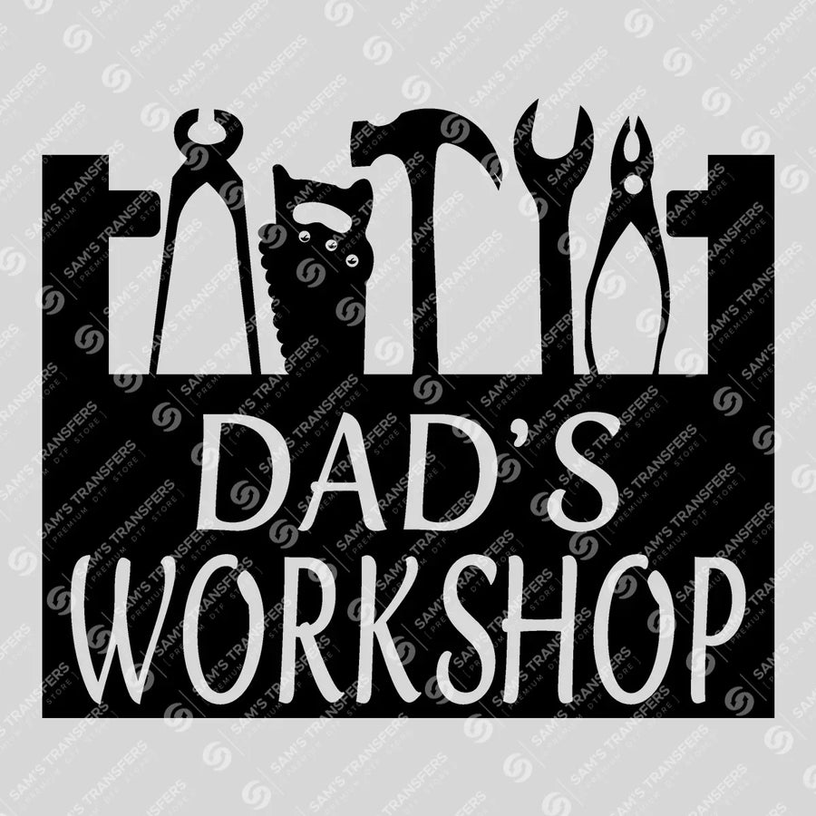 Dad's Workshop Cat Ready-to-Press DTF Transfer | SAT06686
