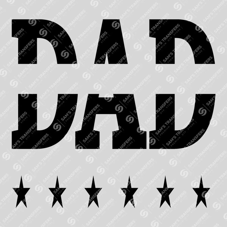 Dad Six Stars Ready-to-Press DTF Transfer | SAT06704