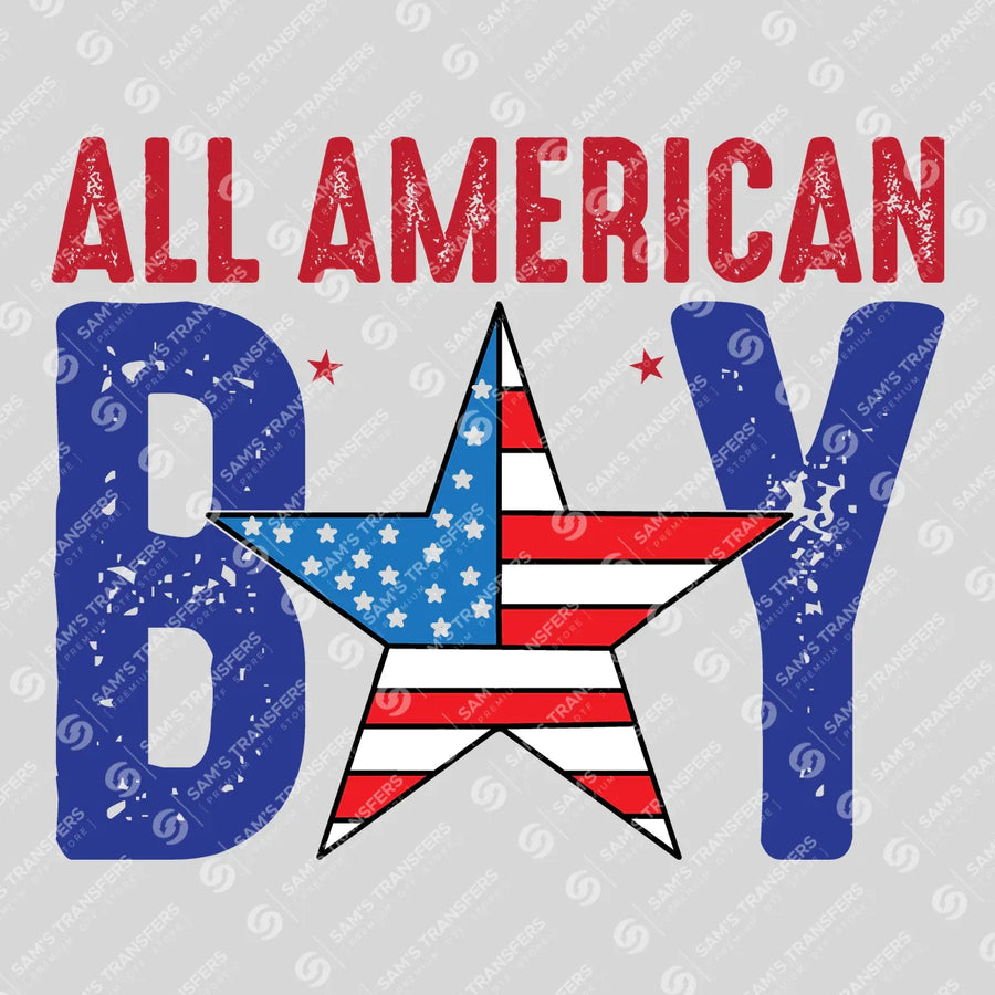 All American Boy Star Ready-to-Press DTF Transfer | SAT06780