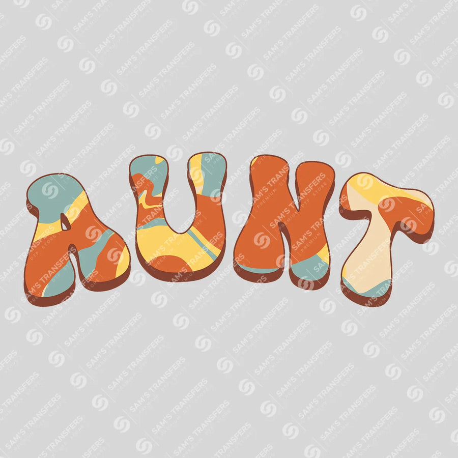 Aunt Retro Groovy Ready-to-Press DTF Transfer | SAT06785