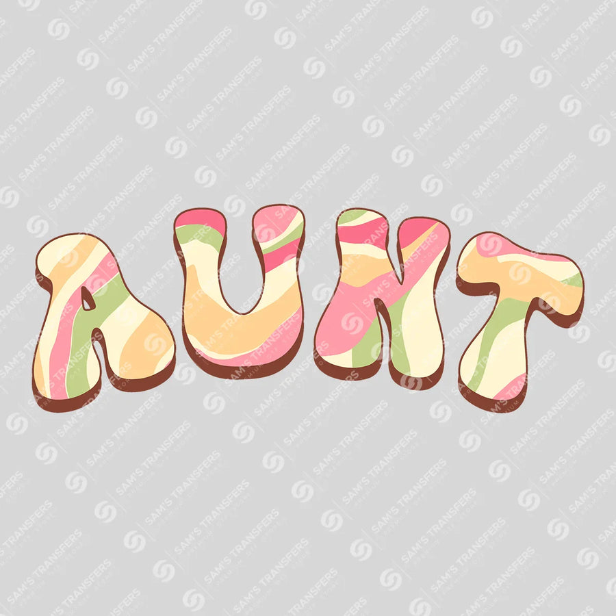 Aunt Retro Pastel Ready-to-Press DTF Transfer | SAT06786