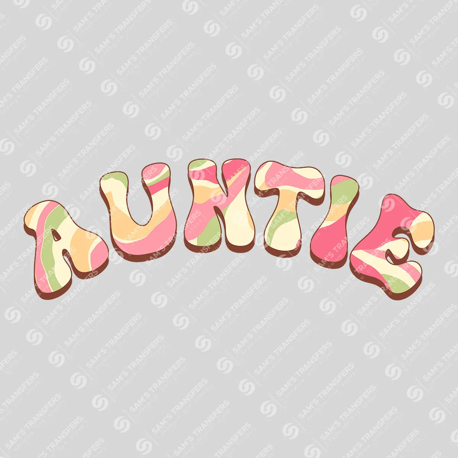 Auntie Retro Pastel Ready-to-Press DTF Transfer | SAT06792