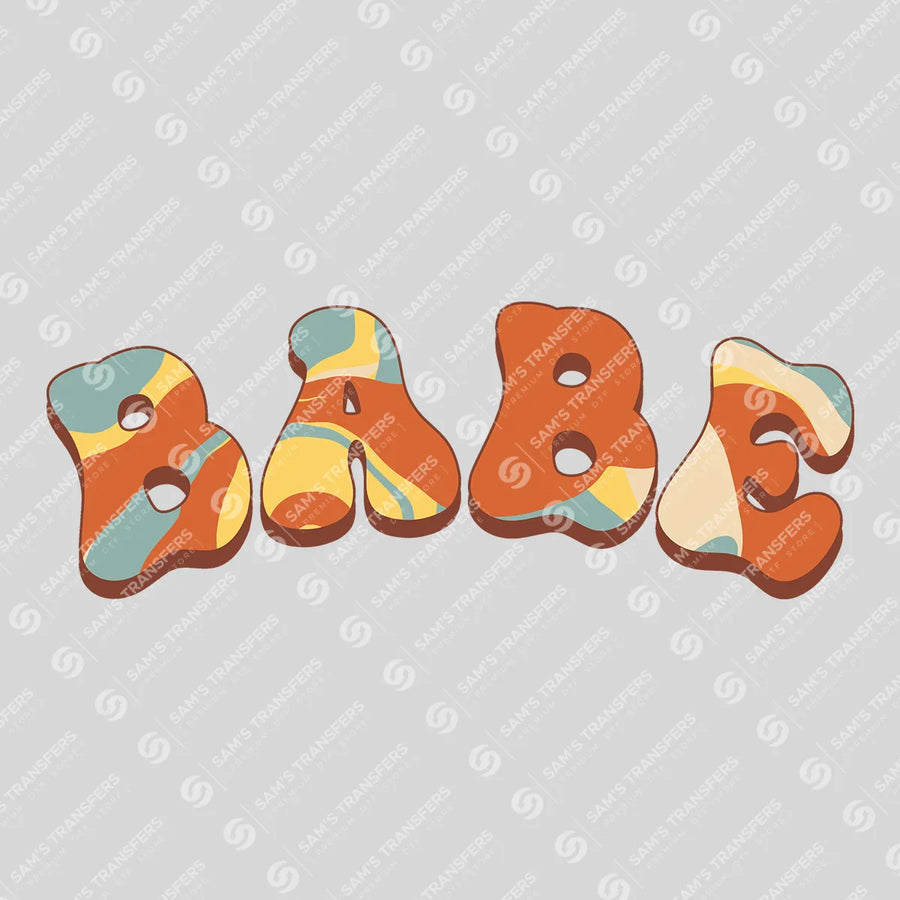 Babe Retro Groovy Ready-to-Press DTF Transfer | SAT06793