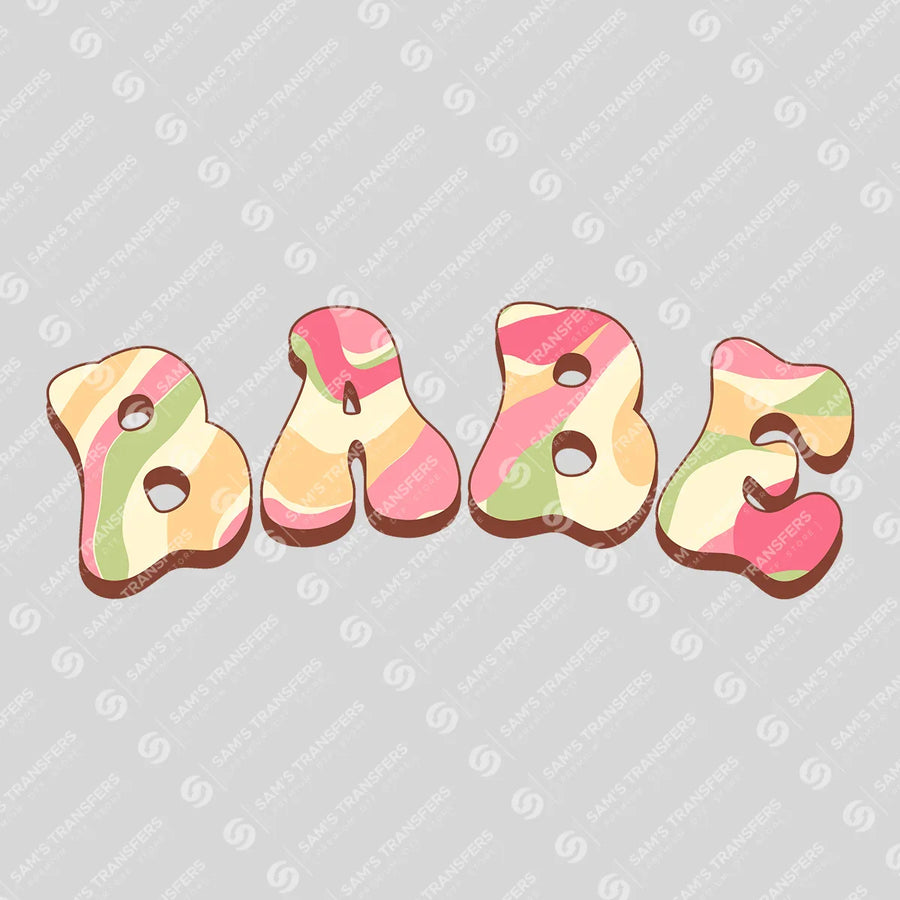 Babe Retro Pastel Ready-to-Press DTF Transfer | SAT06794