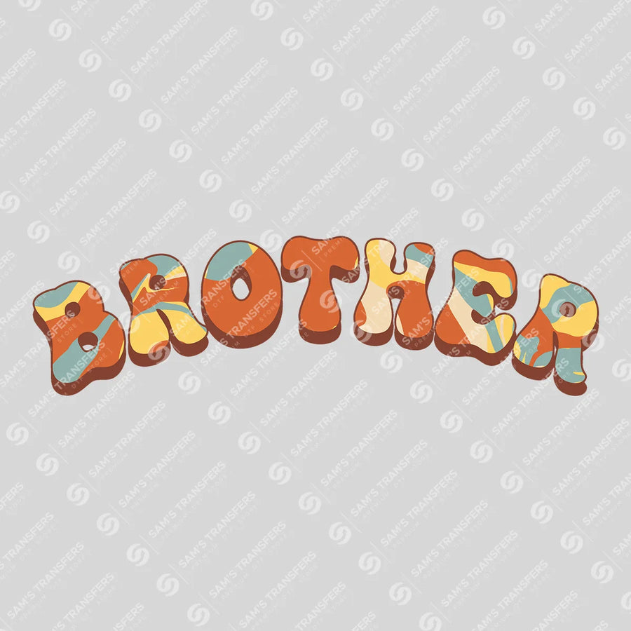 Brother Retro Groovy Ready-to-Press DTF Transfer | SAT06806