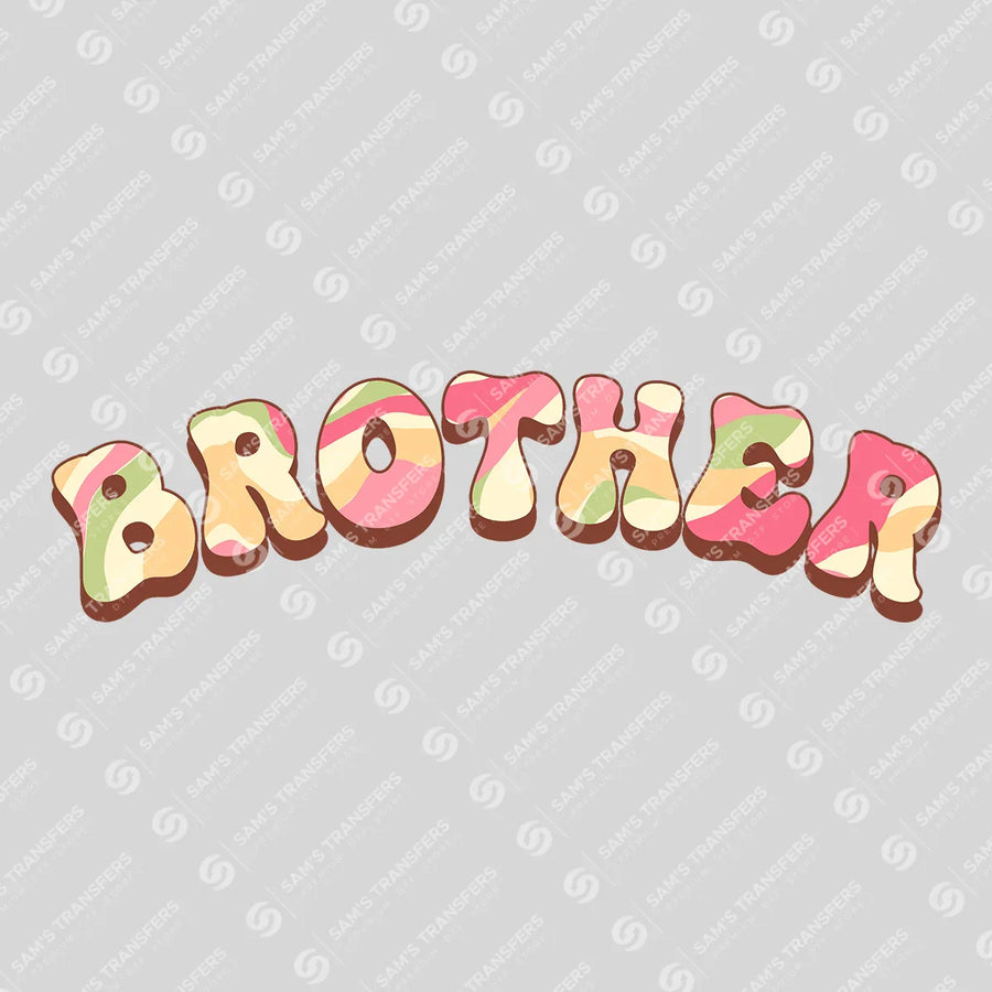 Brother Retro Pastel Ready-to-Press DTF Transfer | SAT06807
