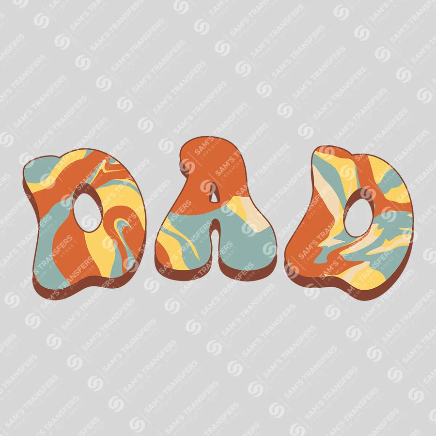 Dad Retro Groovy Ready-to-Press DTF Transfer | SAT06817