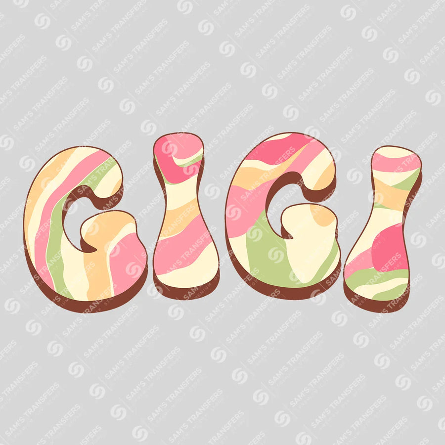 Gigi Retro Pastel Ready-to-Press DTF Transfer | SAT06823