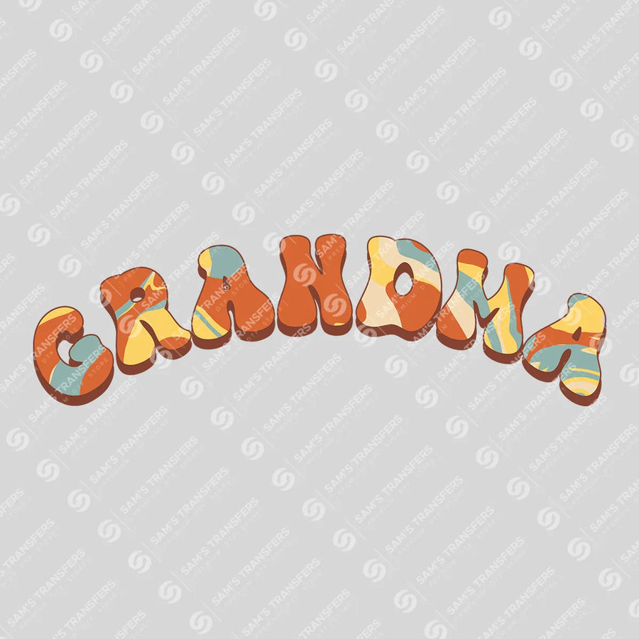 Grandma Retro Groovy Ready-to-Press DTF Transfer | SAT06829