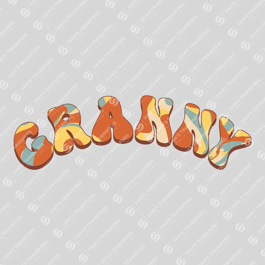 Granny Retro Groovy Ready-to-Press DTF Transfer | SAT06833