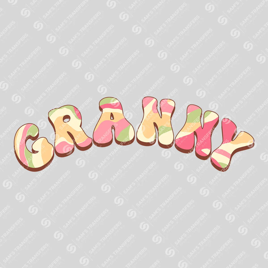 Granny Retro Pastel Ready-to-Press DTF Transfer | SAT06834