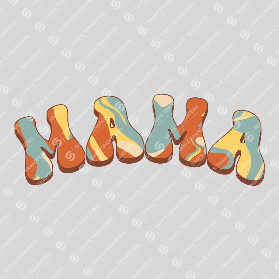 Mama Retro Groovy Ready-to-Press DTF Transfer | SAT06854