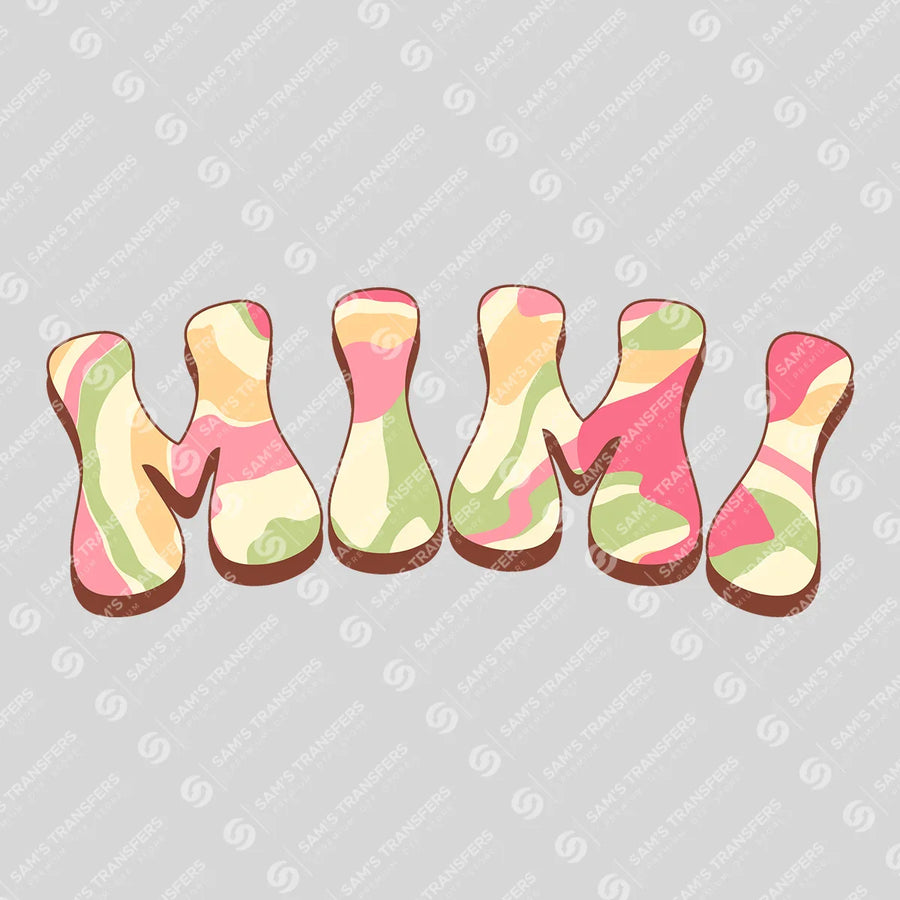 Mimi Retro Pastel Ready-to-Press DTF Transfer | SAT06859