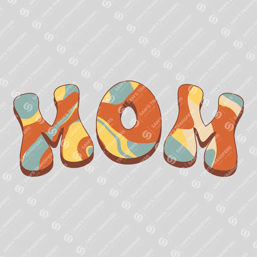 Mom Retro Groovy Ready-to-Press DTF Transfer | SAT06863