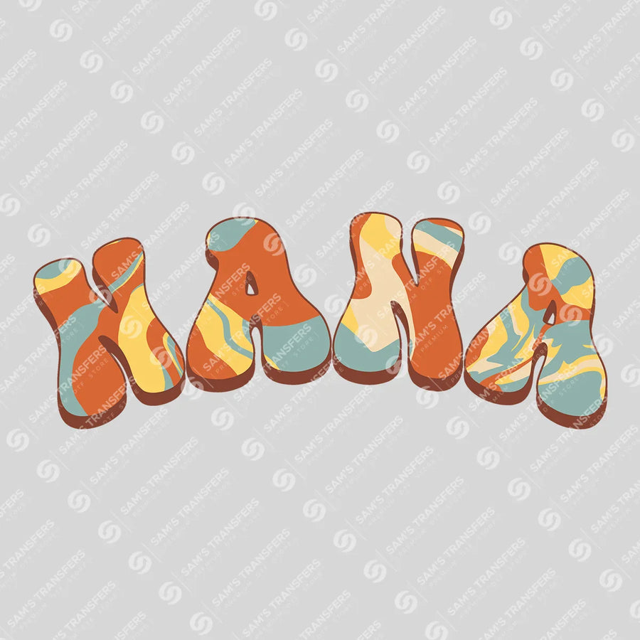Nana Retro Groovy Ready-to-Press DTF Transfer | SAT06871