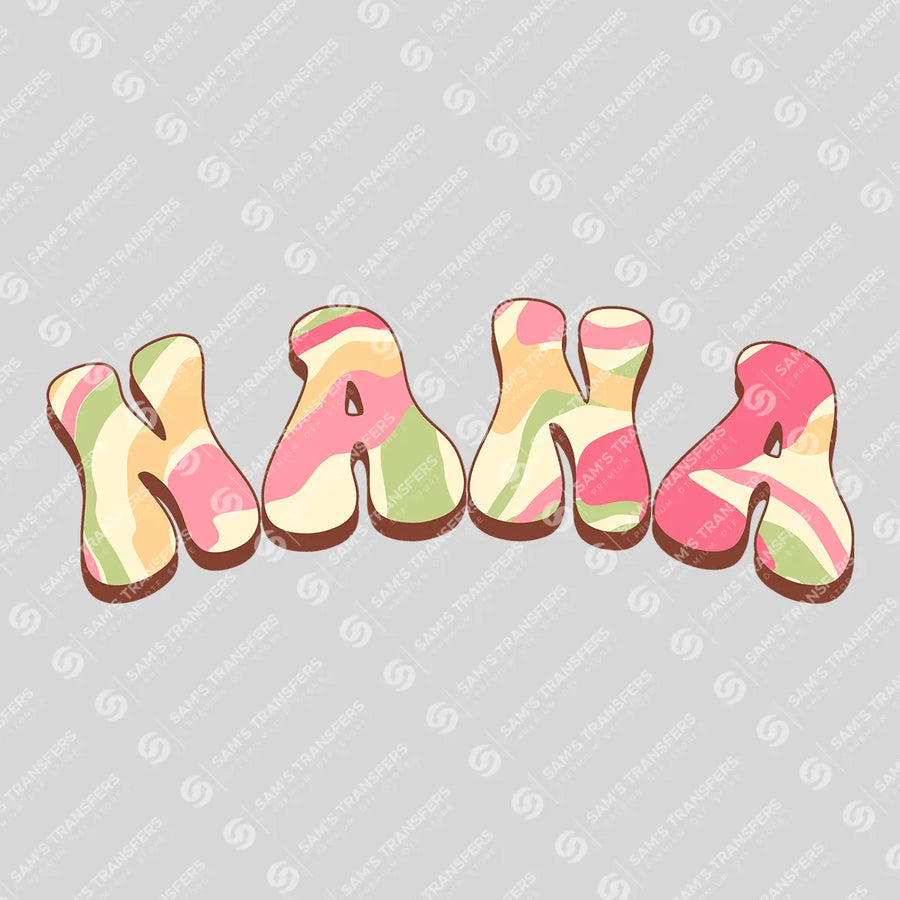 Nana Retro Pastel Ready-to-Press DTF Transfer | SAT06872