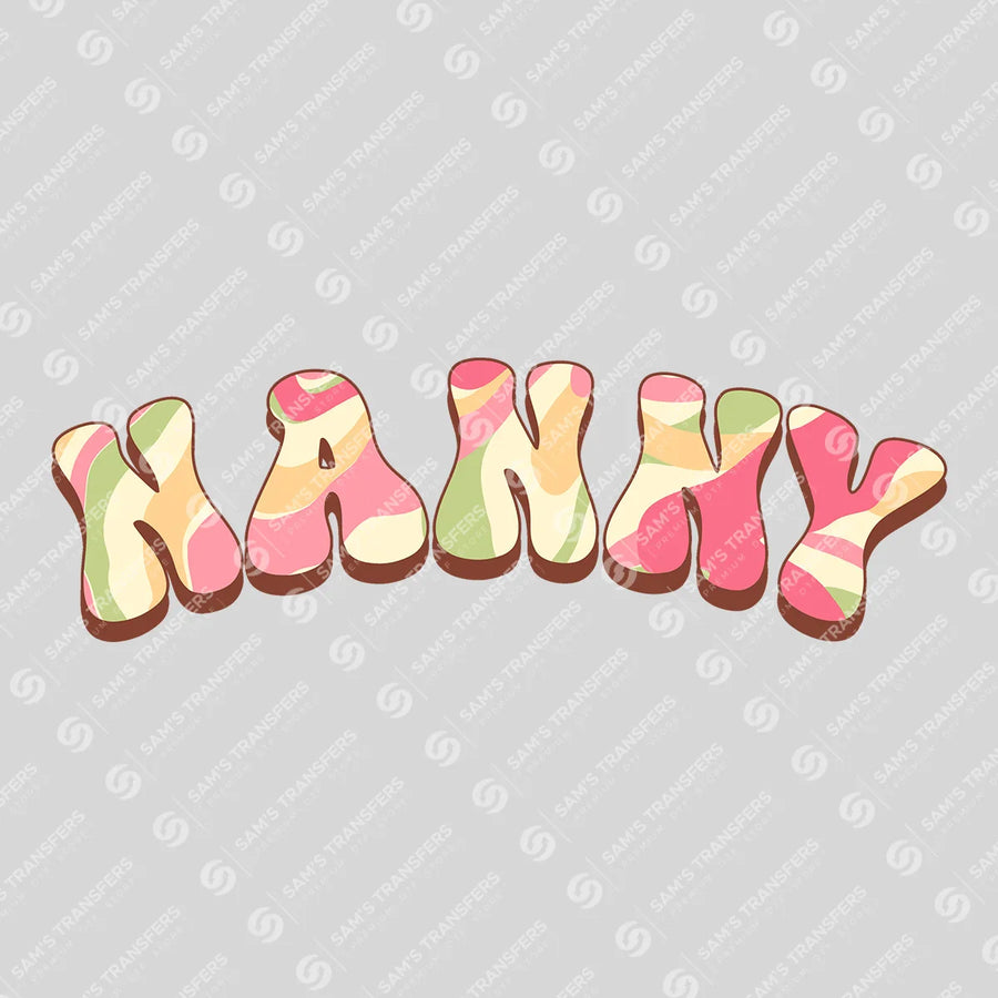 Nanny Retro Pastel Ready-to-Press DTF Transfer | SAT06874