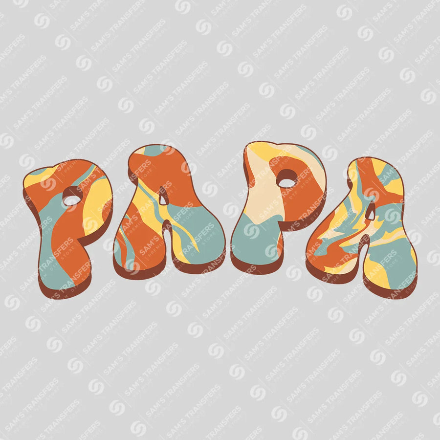 Papa Retro Groovy Ready-to-Press DTF Transfer | SAT06880
