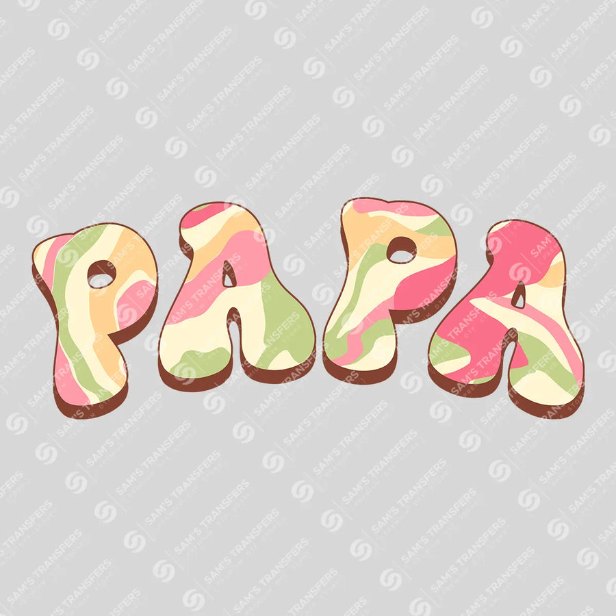 Papa Retro Pastel Ready-to-Press DTF Transfer | SAT06881