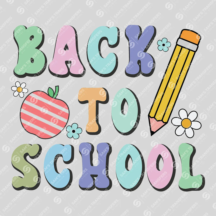 Back To School Daisy Ready-to-Press DTF Transfer | SAT06961