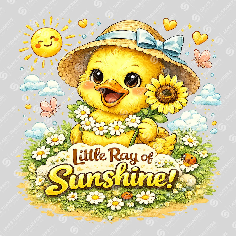 Little Ray Of Sunshine Duck Ready-to-Press DTF Transfer | SAT06985