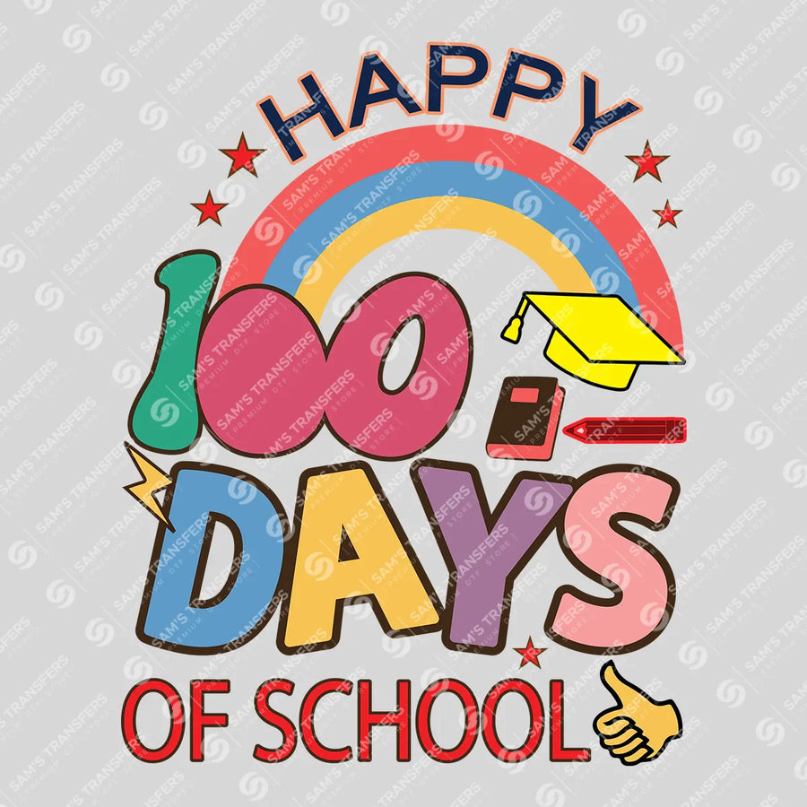 Happy 100 Days Of School Ready-to-Press DTF Transfer | SAT06999