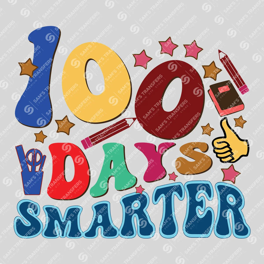 100 Days Smarter Ready-to-Press DTF Transfer | SAT07002