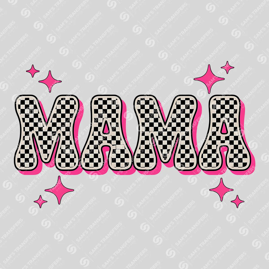Mama Checkered Ready-to-Press DTF Transfer | SAT07055