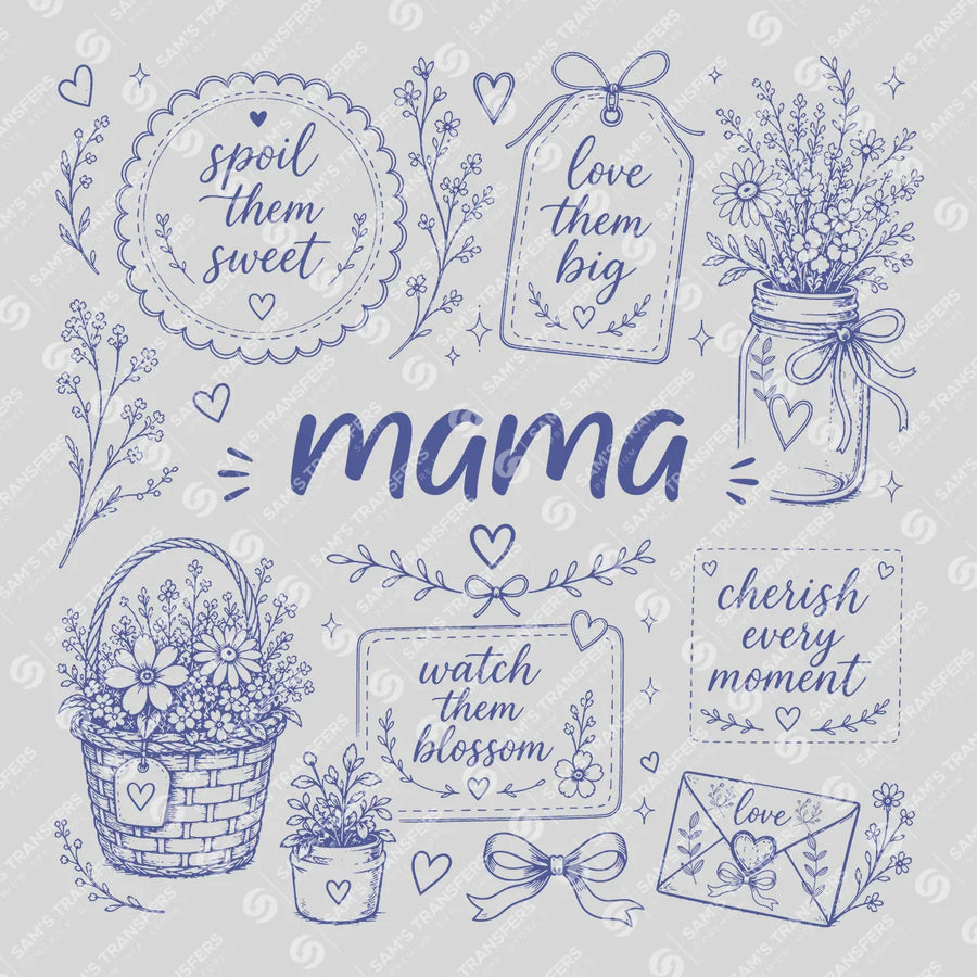Mama Wildflower Ready-to-Press DTF Transfer | SAT07058