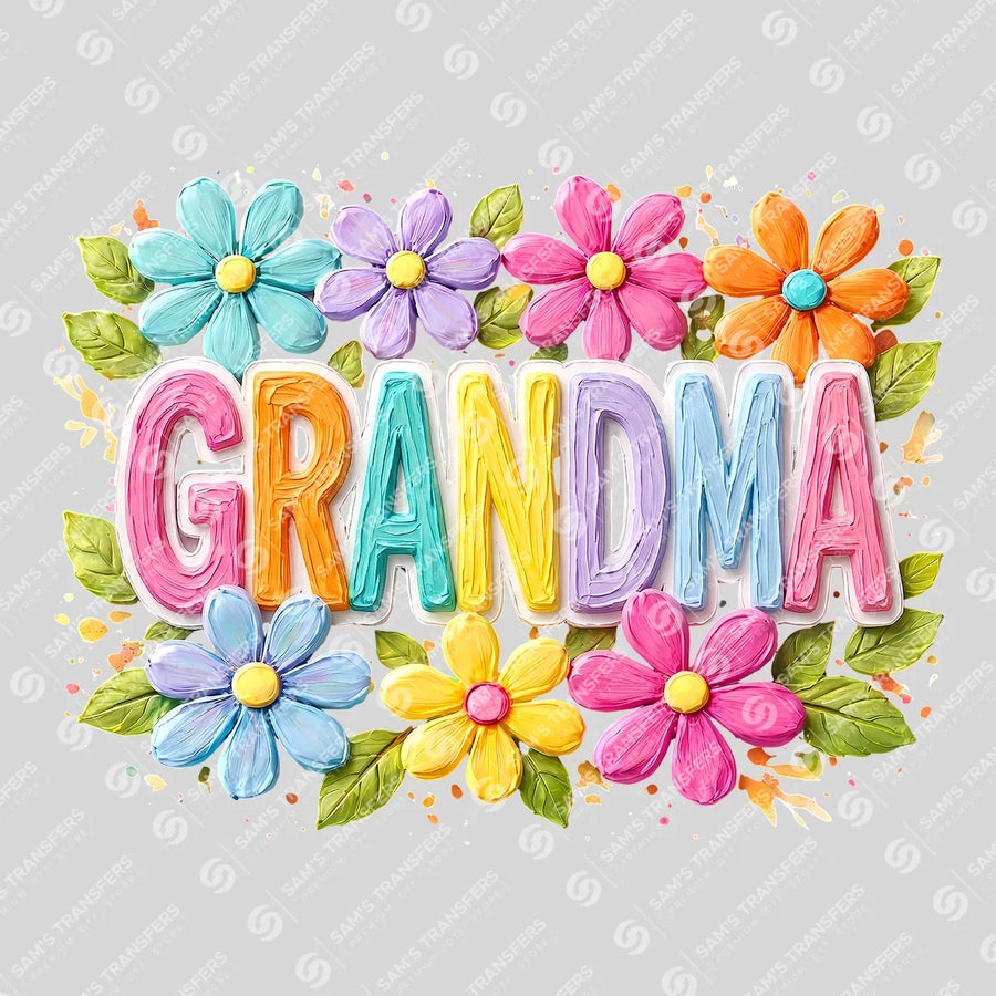 Grandma Floral Ready-to-Press DTF Transfer | SAT07064