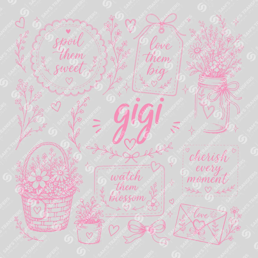 Gigi Wildflower Ready-to-Press DTF Transfer | SAT07077