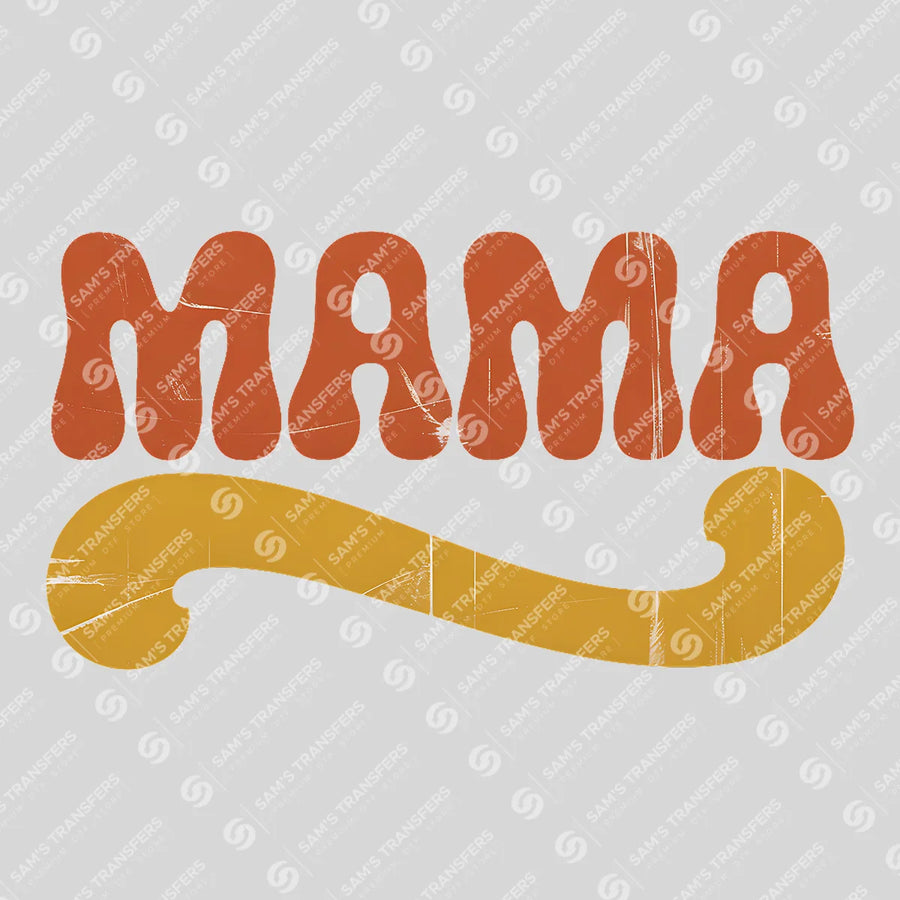 Mama Retro Bubble Ready-to-Press DTF Transfer | SAT07079