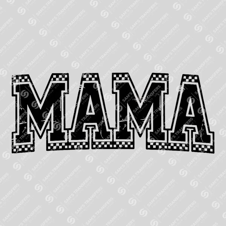 Mama Varsity Black Ready-to-Press DTF Transfer | SAT07085
