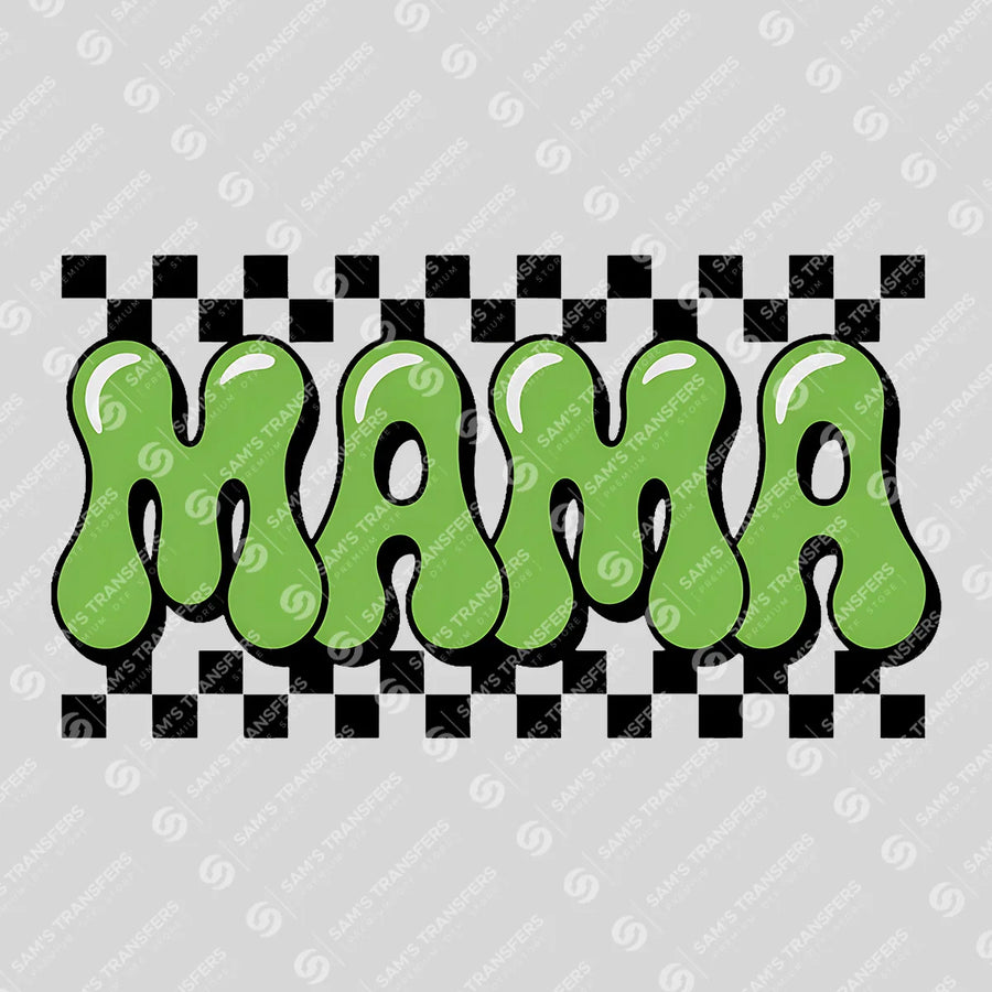 Mama Bubble Checkered Ready-to-Press DTF Transfer | SAT07091