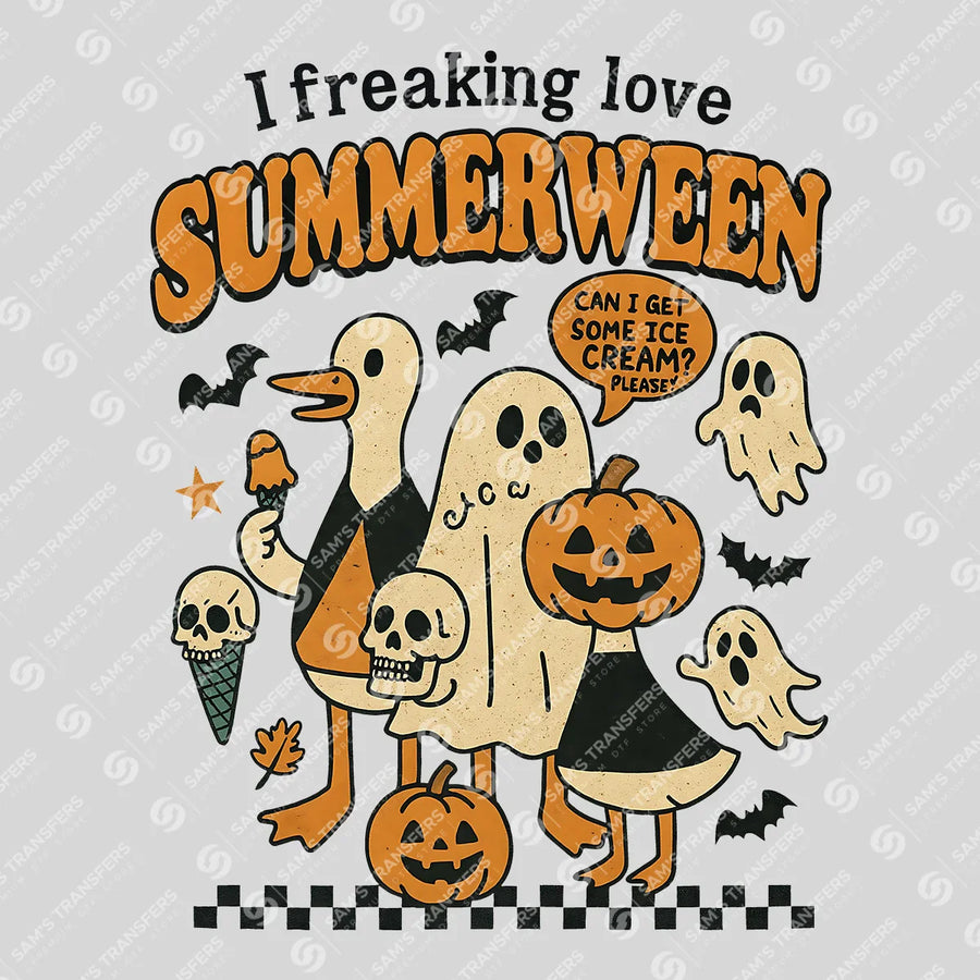 I Freaking Love Summerween Ready-to-Press DTF Transfer | SAT07110